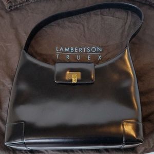 Lambertson Truex Black Leather Purse